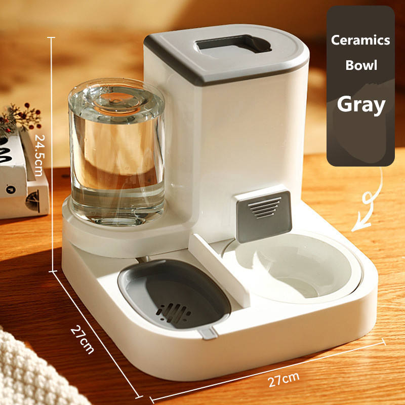 Automatic Cat Feeder Pet Bowls Dispenser Stainless Steel Bowls Cat Dog Pet Feeder Automatic eprolo