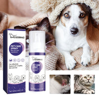 Pet Care Spray, Pet Cat And Dog Skin Wound Care Skin Moss Itchy Repair Spray eprolo