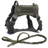 Military Tactical Dog Harness German Shepherd Pet Dog Vest With Handle Nylon Bungee Dog Leash Harness For Small Large Dogs Puppy eprolo