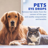Pet Eye Drops, Eye Cleaning Care for Cats and Dogs, Pet Eye Wash Tear Stain Remover eprolo