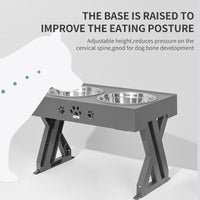 Pet Bowl Dog Bowl Pet Feeder Bowl Stainless Steel Bowl Folding Lifting Table Bowl eprolo