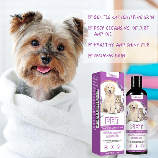 Pet Shampoo, Pet Bath Relieves Skin Itchy, Hair Smooth Non-Knotting Shampoo eprolo