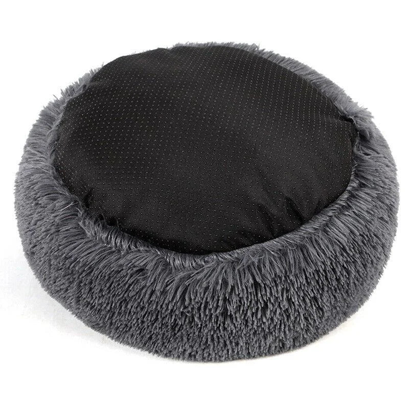 Large Plush Donut Pet Bed for Dogs & Cats – 100CM Anti-Anxiety Round Calming Bed