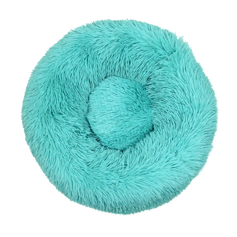 Large Plush Donut Pet Bed for Dogs & Cats – 100CM Anti-Anxiety Round Calming Bed