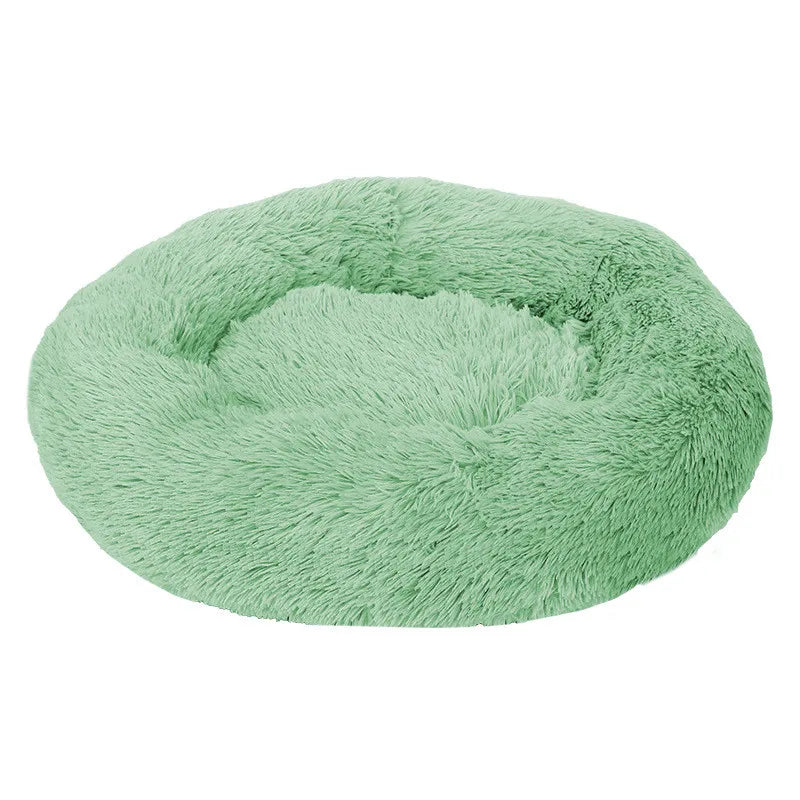 Large Plush Donut Pet Bed for Dogs & Cats – 100CM Anti-Anxiety Round Calming Bed