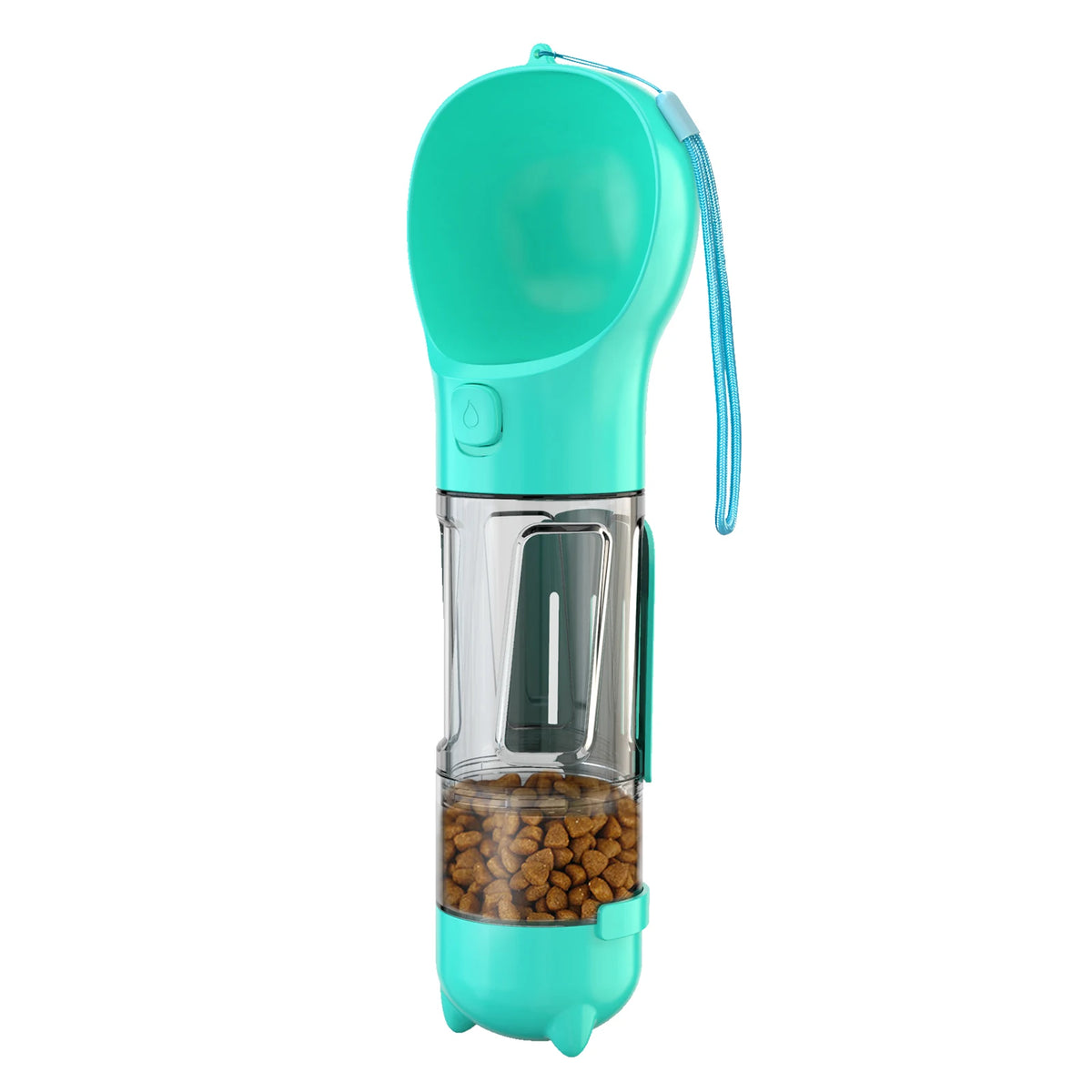 Multi-functional Pet Travel Drinking Water Bottle with Food Compartment - Portable Dog Feeder for Outdoor Adventures