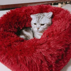 Large Plush Donut Pet Bed for Dogs & Cats – 100CM Anti-Anxiety Round Calming Bed