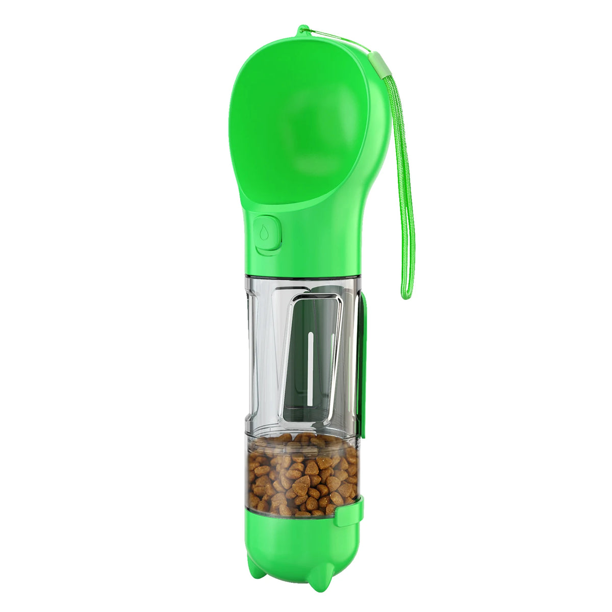 Multi-functional Pet Travel Drinking Water Bottle with Food Compartment - Portable Dog Feeder for Outdoor Adventures