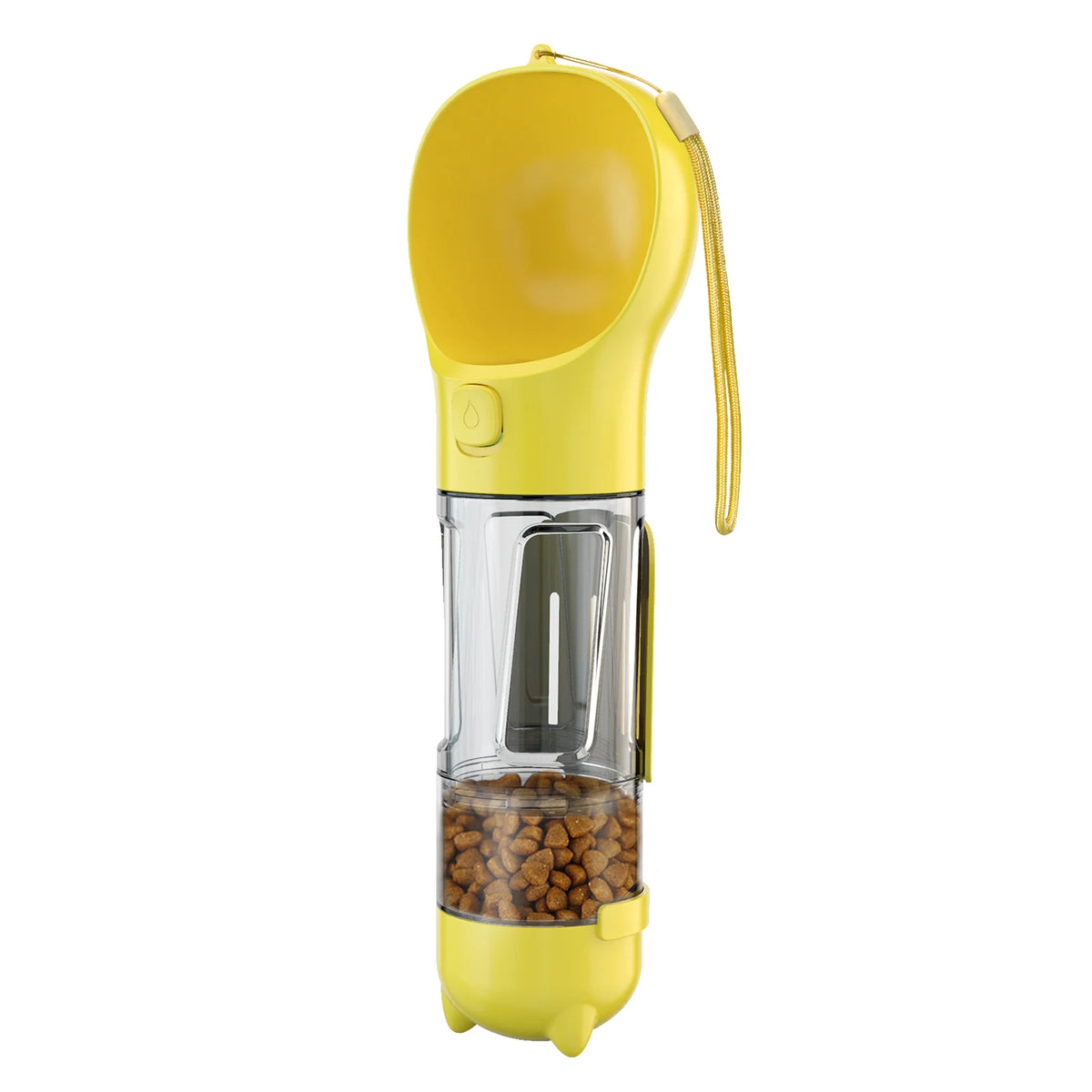 Multi-functional Pet Travel Drinking Water Bottle with Food Compartment - Portable Dog Feeder for Outdoor Adventures