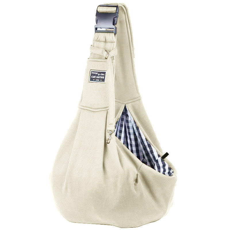 Breathable Pet Sling Carrier for Small Dogs & Cats - Adjustable Hands-Free Crossbody Travel Bag