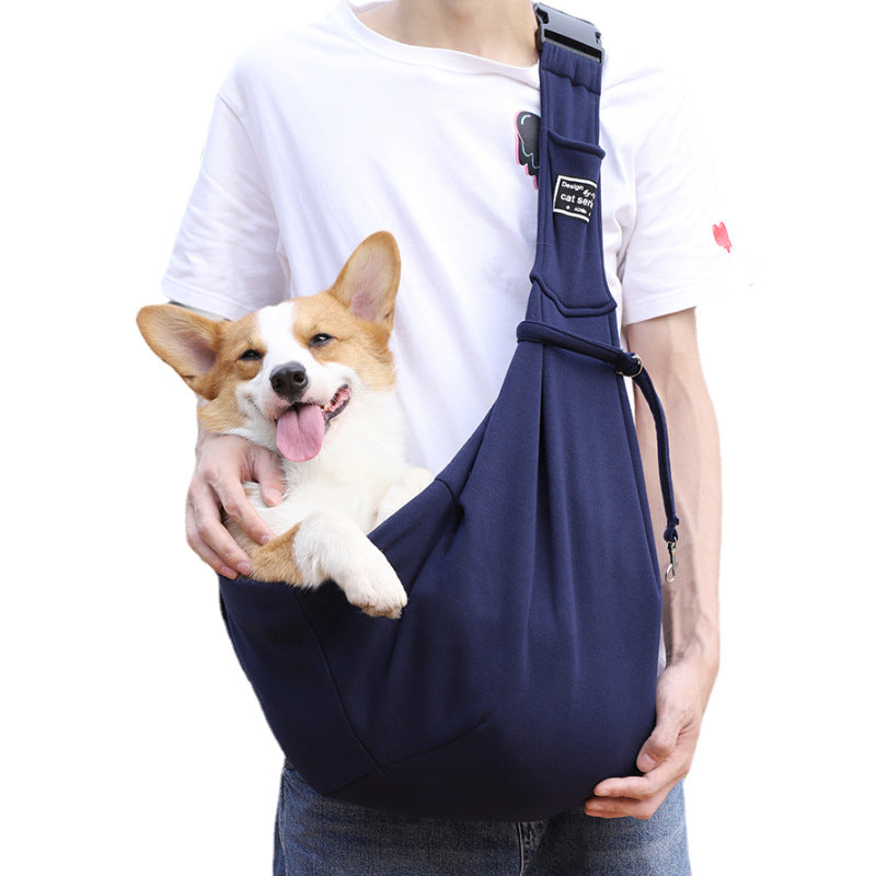 Breathable Pet Sling Carrier for Small Dogs & Cats - Adjustable Hands-Free Crossbody Travel Bag