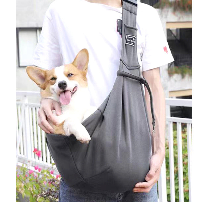 Breathable Pet Sling Carrier for Small Dogs & Cats - Adjustable Hands-Free Crossbody Travel Bag
