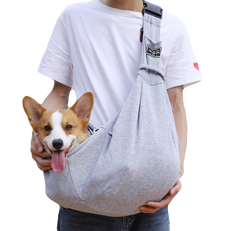 Breathable Pet Sling Carrier for Small Dogs & Cats - Adjustable Hands-Free Crossbody Travel Bag
