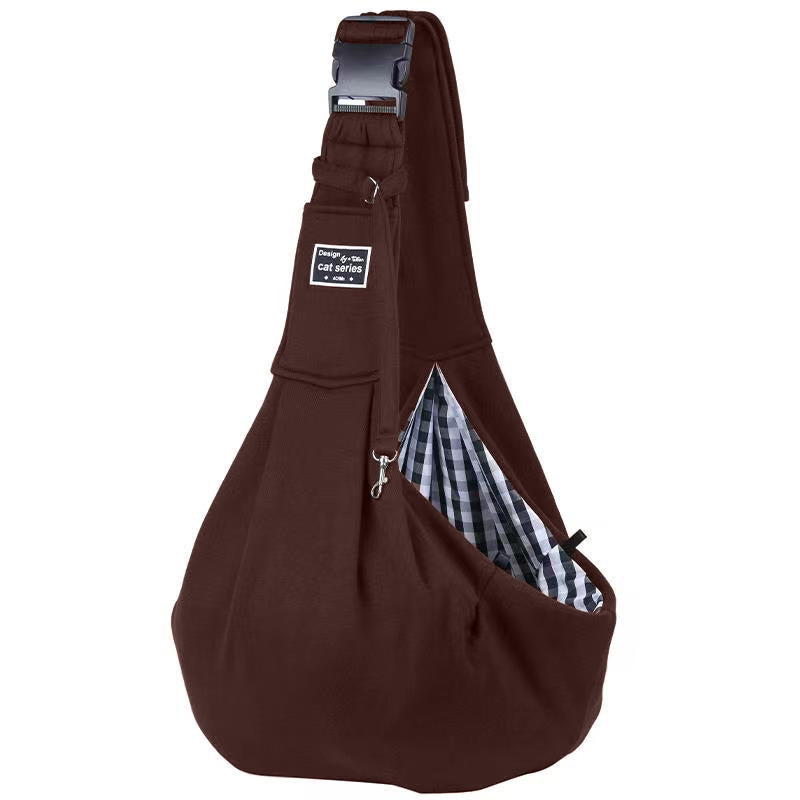 Breathable Pet Sling Carrier for Small Dogs & Cats - Adjustable Hands-Free Crossbody Travel Bag