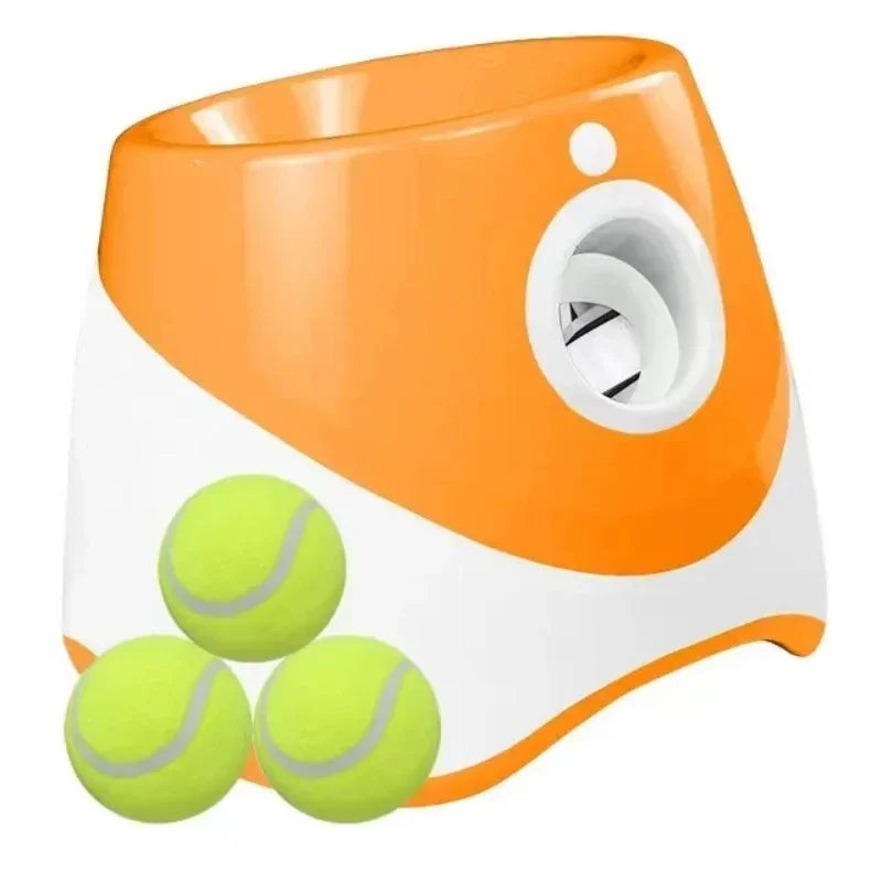 Mini Automatic Dog Ball Launcher with 3 Balls – Rechargeable Indoor Fetch Toy for Small Dogs