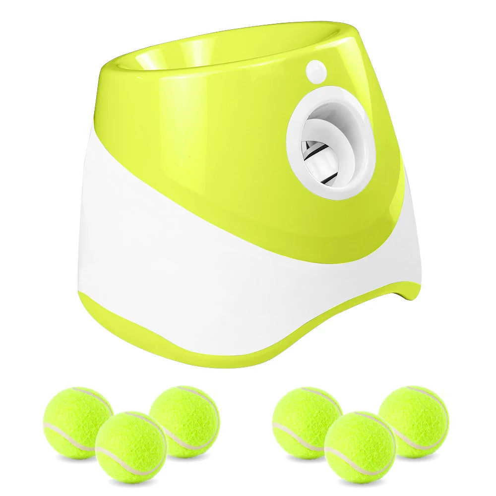 Automatic Dog Ball Launcher with 3 Distance Settings - Interactive Fetch Toy with 58mm ETPU Tennis Balls