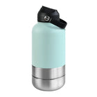 3-in-1 Stainless Steel Dog Water Bottle & Feeder (32oz/1L) - Large Capacity Travel Bowl for Hiking & Walking