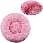 Calming Donut Dog Bed & Cat Cushion - Ultra Soft Plush Anti-Anxiety Pet Bed with Non-Slip Bottom