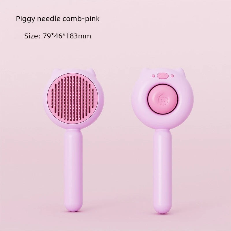 Pet Grooming Open Knot Cat Dog Self Cleaning Needle Comb Brush For Floating Hair Removal Grooming Tool Pet Accessories
