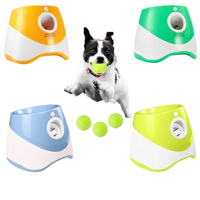 Mini Automatic Dog Ball Launcher with 3 Balls – Rechargeable Indoor Fetch Toy for Small Dogs