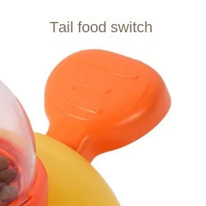 2-in-1 Interactive Dog Treat Dispenser & Slow Feeder - Cartoon Duck Paw-Pressed IQ Puzzle Toy