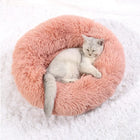 Calming Donut Dog Bed & Cat Cushion - Ultra Soft Plush Anti-Anxiety Pet Bed with Non-Slip Bottom