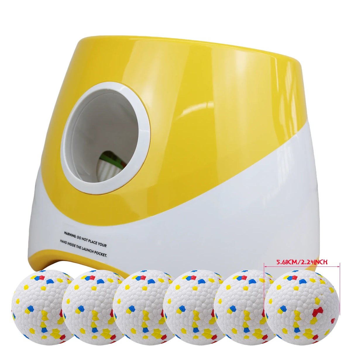 Automatic Dog Ball Launcher with 3 Distance Settings - Interactive Fetch Toy with 58mm ETPU Tennis Balls