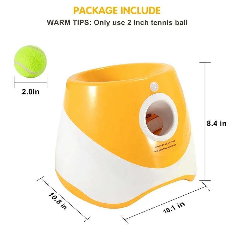 Mini Automatic Dog Ball Launcher with 3 Balls – Rechargeable Indoor Fetch Toy for Small Dogs