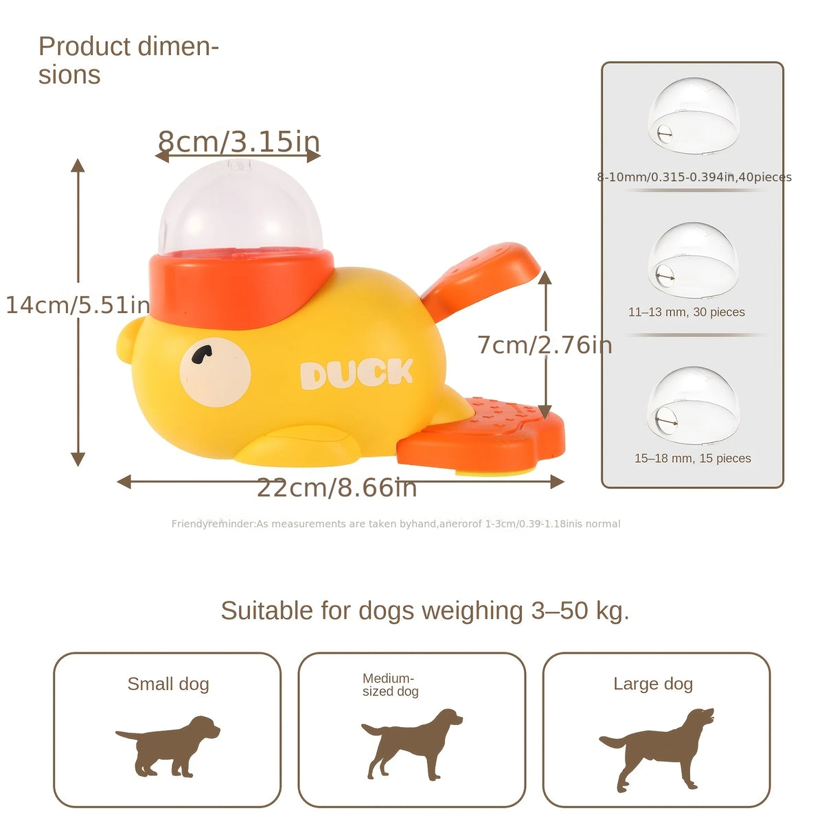 2-in-1 Interactive Dog Treat Dispenser & Slow Feeder - Cartoon Duck Paw-Pressed IQ Puzzle Toy