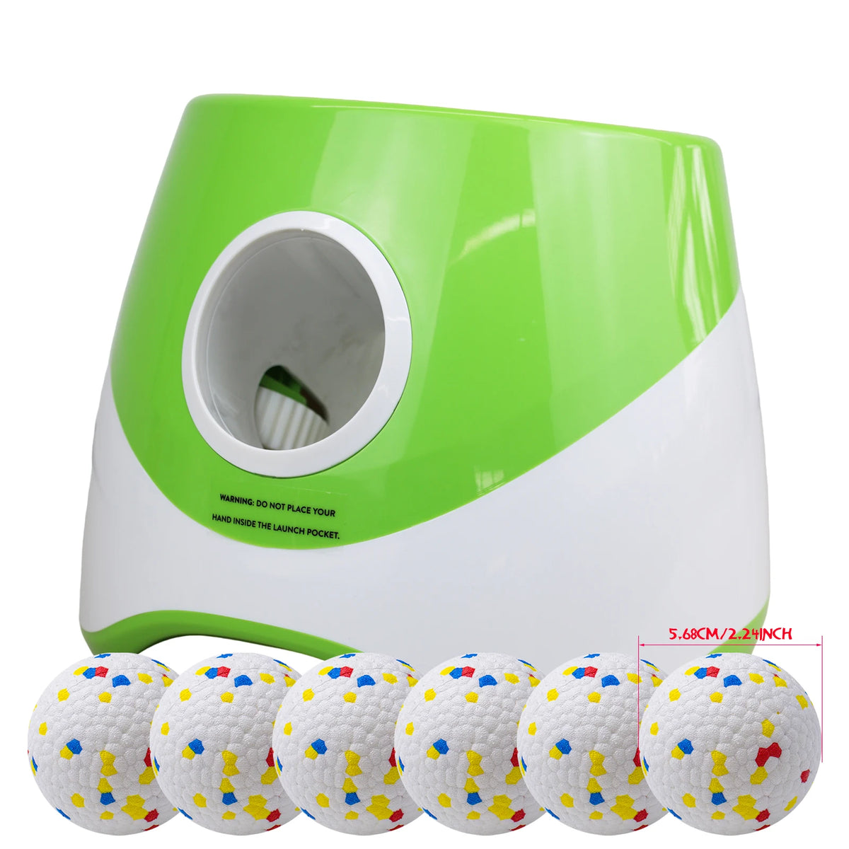Automatic Dog Ball Launcher with 3 Distance Settings - Interactive Fetch Toy with 58mm ETPU Tennis Balls