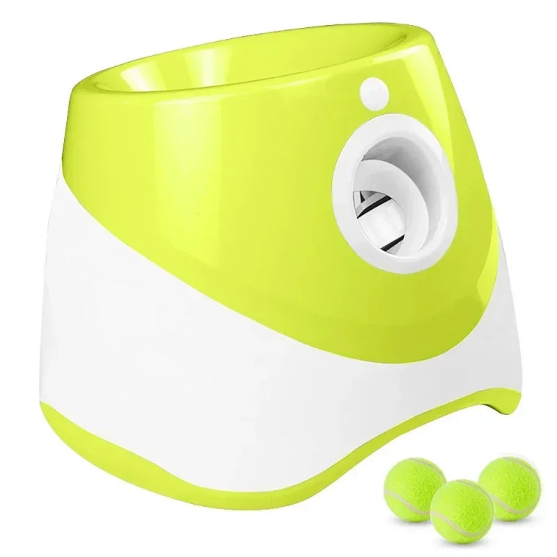 Mini Automatic Dog Ball Launcher with 3 Balls – Rechargeable Indoor Fetch Toy for Small Dogs