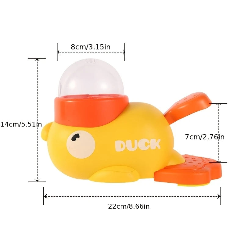 2-in-1 Interactive Dog Treat Dispenser & Slow Feeder - Cartoon Duck Paw-Pressed IQ Puzzle Toy