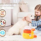 2-in-1 Interactive Dog Treat Dispenser & Slow Feeder - Cartoon Duck Paw-Pressed IQ Puzzle Toy