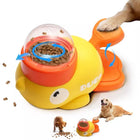 2-in-1 Interactive Dog Treat Dispenser & Slow Feeder - Cartoon Duck Paw-Pressed IQ Puzzle Toy