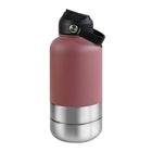 3-in-1 Stainless Steel Dog Water Bottle & Feeder (32oz/1L) - Large Capacity Travel Bowl for Hiking & Walking