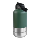 3-in-1 Stainless Steel Dog Water Bottle & Feeder (32oz/1L) - Large Capacity Travel Bowl for Hiking & Walking