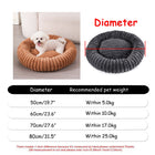 Calming Donut Dog Bed & Cat Cushion - Ultra Soft Plush Anti-Anxiety Pet Bed with Non-Slip Bottom