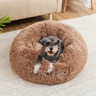 Calming Donut Dog Bed & Cat Cushion - Ultra Soft Plush Anti-Anxiety Pet Bed with Non-Slip Bottom