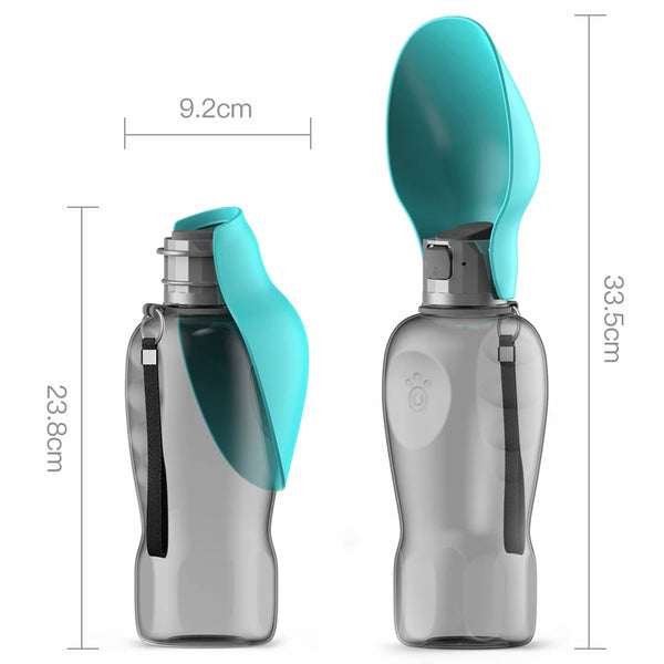 Portable Dog Water Bottle with Drinking Bowl – Leak-Resistant Travel Dispenser for Small, Medium & Large Dogs
