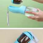 2-in-1 Portable Dog Water Bottle with Food Storage – Travel Feeder Bowl for Puppies & Small Dogs
