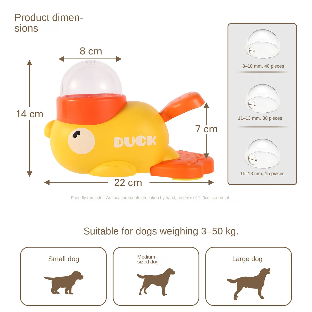 2-in-1 Interactive Dog Treat Dispenser & Slow Feeder - Cartoon Duck Paw-Pressed IQ Puzzle Toy
