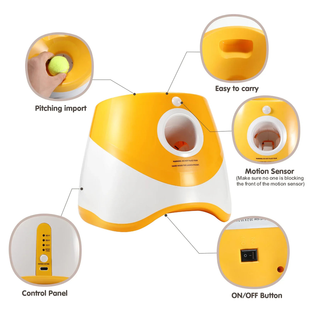 Mini Automatic Dog Ball Launcher with 3 Balls – Rechargeable Indoor Fetch Toy for Small Dogs