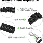 Adjustable Dog Car Seat Belt Harness for Dogs Nylon Reflective Cushioning Elasticity Car Travel Dog Accessories for Dogs