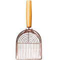Stainless Steel Cat Litter Scoop with Hook – Premium Metal Self-Cleaning Sifting Shovel