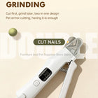 Safe 2-in-1 Dog & Cat Nail Clipper with Diamond Grinder - USB Type-C Rechargeable