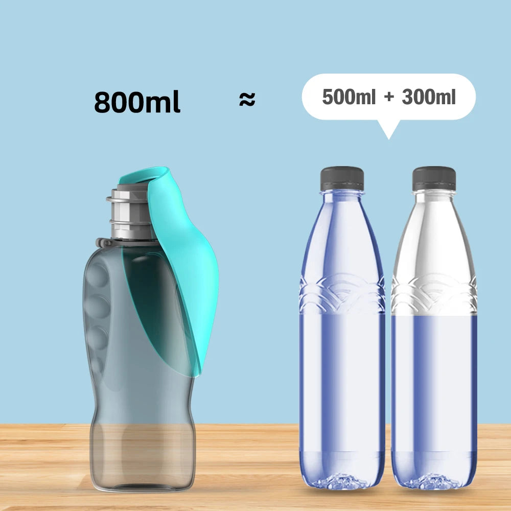 Portable Dog Water Bottle with Drinking Bowl – Leak-Resistant Travel Dispenser for Small, Medium & Large Dogs