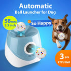 Automatic Dog Ball Launcher with 3 Distance Settings - Interactive Fetch Toy with 58mm ETPU Tennis Balls