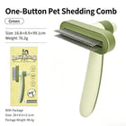 One-Button Pet Deshedding Comb for Dogs & Cats - Reduces Shedding Rake Brush