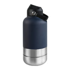 3-in-1 Stainless Steel Dog Water Bottle & Feeder (32oz/1L) - Large Capacity Travel Bowl for Hiking & Walking