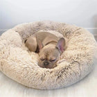 Calming Donut Dog Bed & Cat Cushion - Ultra Soft Plush Anti-Anxiety Pet Bed with Non-Slip Bottom